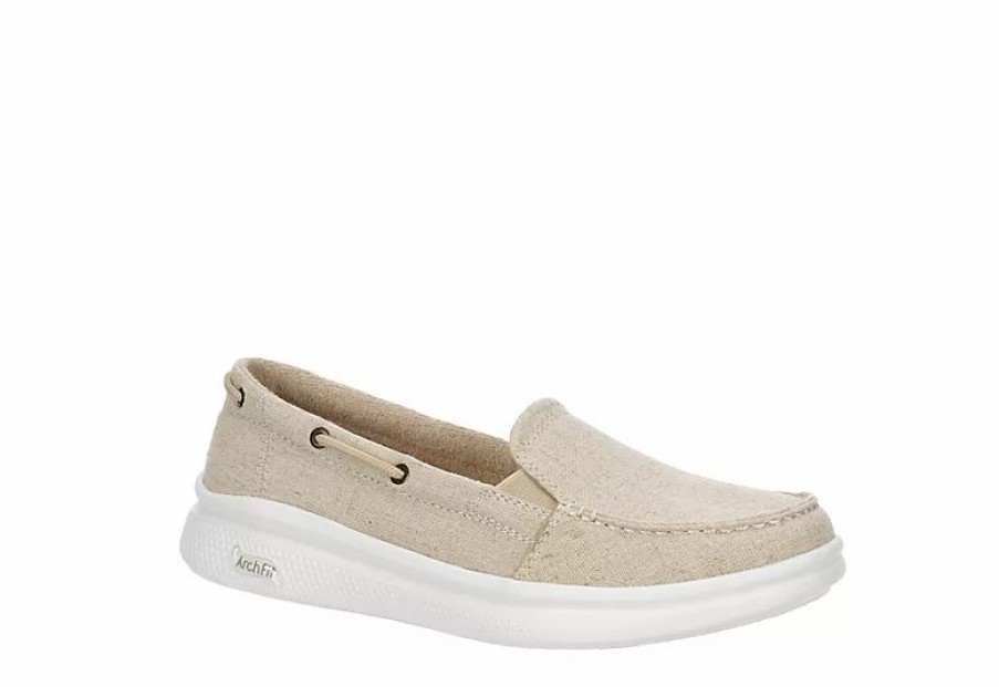 * Skechers Womens Arch Fit Skipper Beyond Swell Slip On Sneaker Natural Women