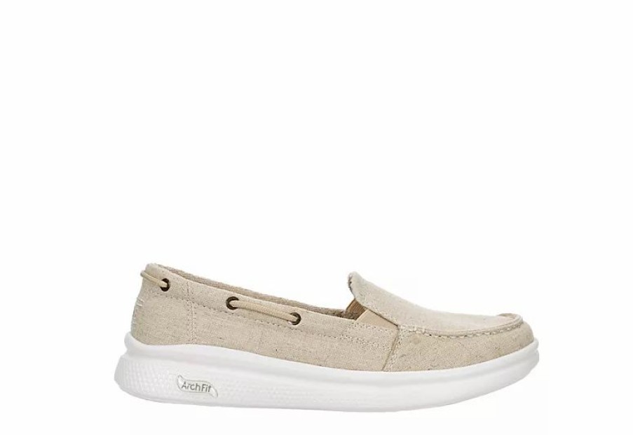 * Skechers Womens Arch Fit Skipper Beyond Swell Slip On Sneaker Natural Women