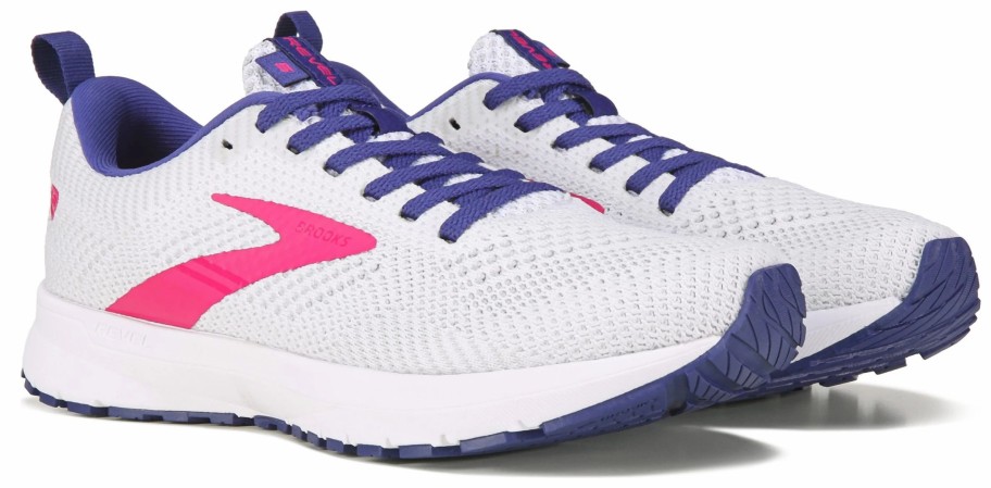 * Women'S Revel 5 Running Shoe White/Navy/Pink Women