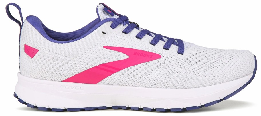 * Women'S Revel 5 Running Shoe White/Navy/Pink Women