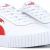 * Puma Women'S Carina Court Sneaker White/Red Women