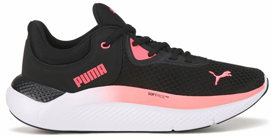 * Puma Women'S Softride Pro Running Shoe Black/Pink Women