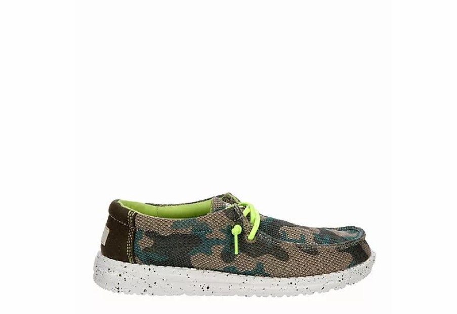 * Heydude Boys Wally Youth Slip On Sneaker Taupe Boys