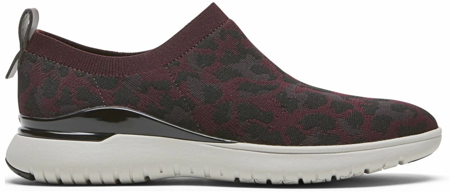 * Women'S Total Motion Sport Medium/Wide Slip On Sneaker Oxblood Leopard Women