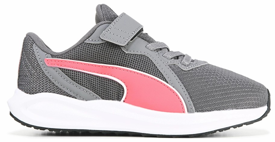 * Puma Kids' Twitch Running Shoe Little Kid Grey/Pink Girls