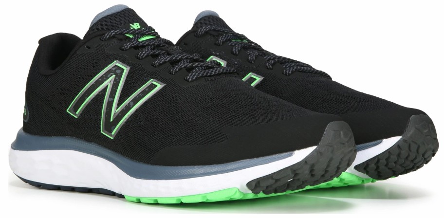 * &New Men'S 680 Running Shoe Black/Green Men