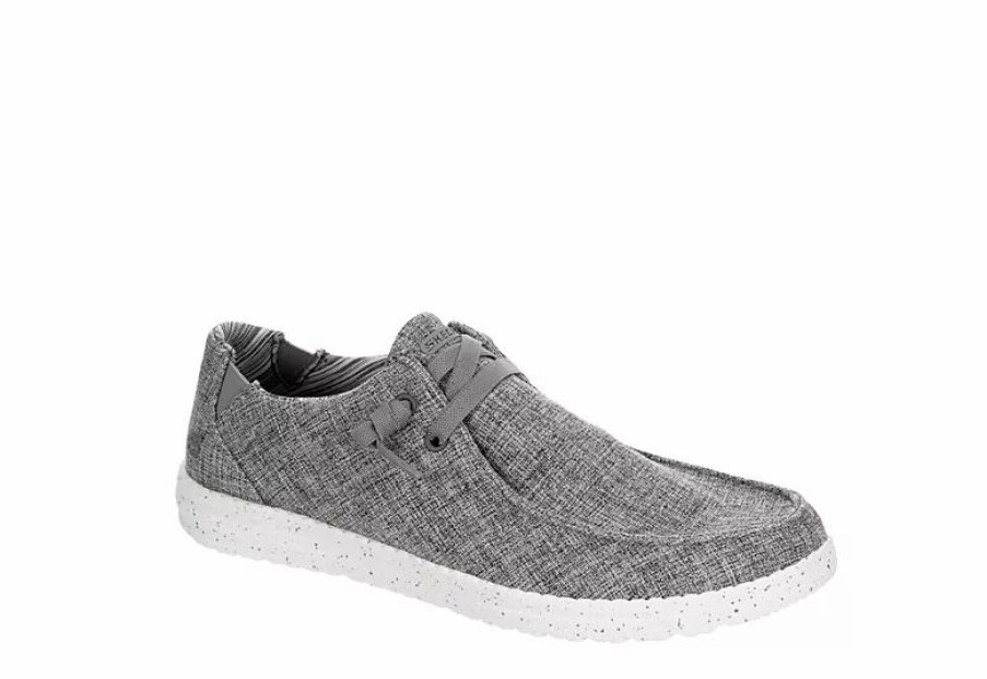 * Skechers Mens Melson-Chad Slip On Sneaker Grey Men