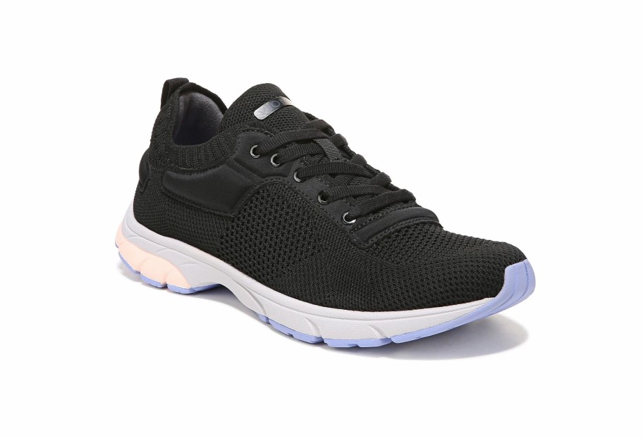 * Women'S Endure Medium/Wide Knit Sneaker Black Knit Women