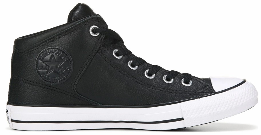 * Men'S Chuck Taylor All Star High Street Leather Sneaker Black/Black/White Men