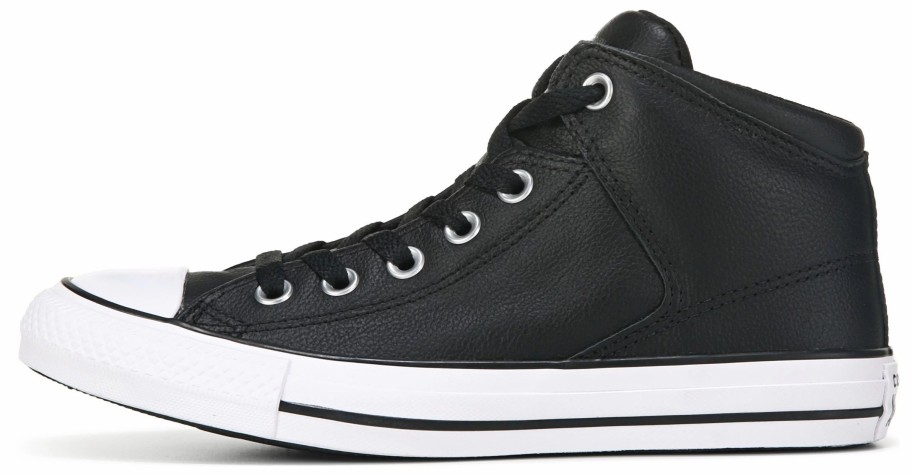 * Men'S Chuck Taylor All Star High Street Leather Sneaker Black/Black/White Men