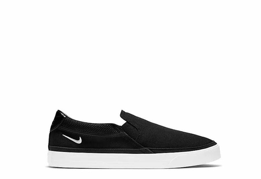 * Nike Womens Court Legacy Slip On Sneaker Black Women