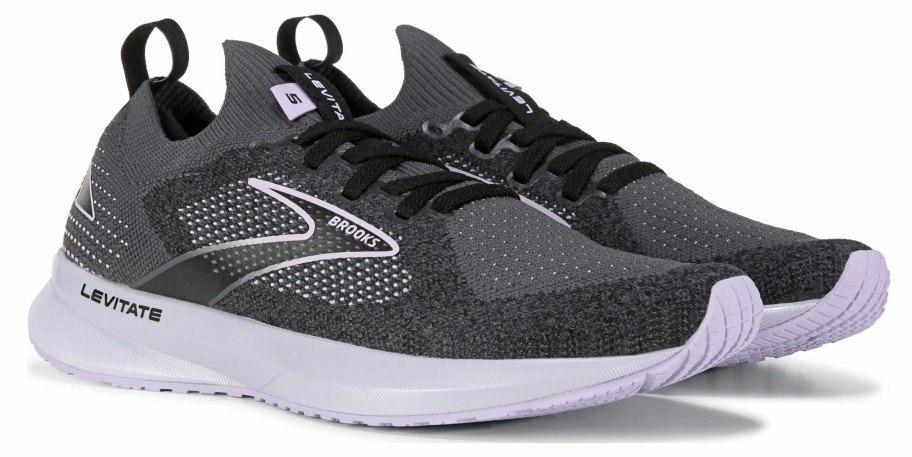 * Women'S Brook'S Levitate 5 Running Shoe Black/Purple Women