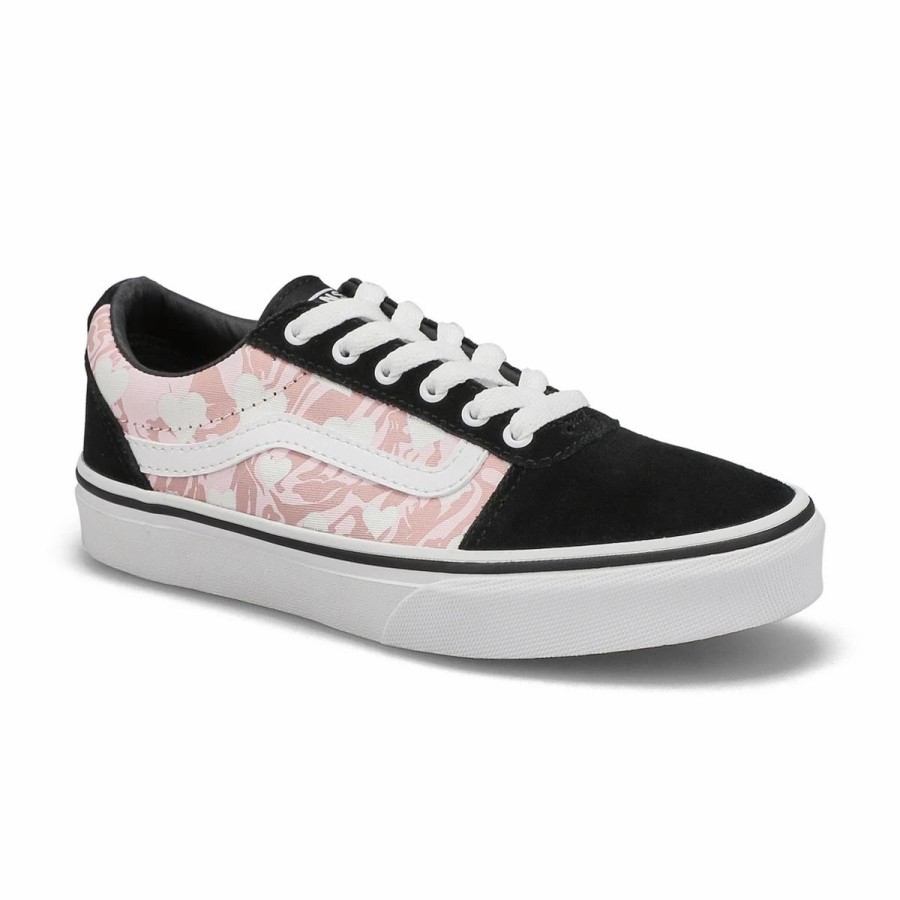 * Vans Girls' Ward Marble Hearts Sneaker Pink Girls