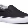 * Women'S Clipper Fur Lined Slip On Sneaker Black/White Women